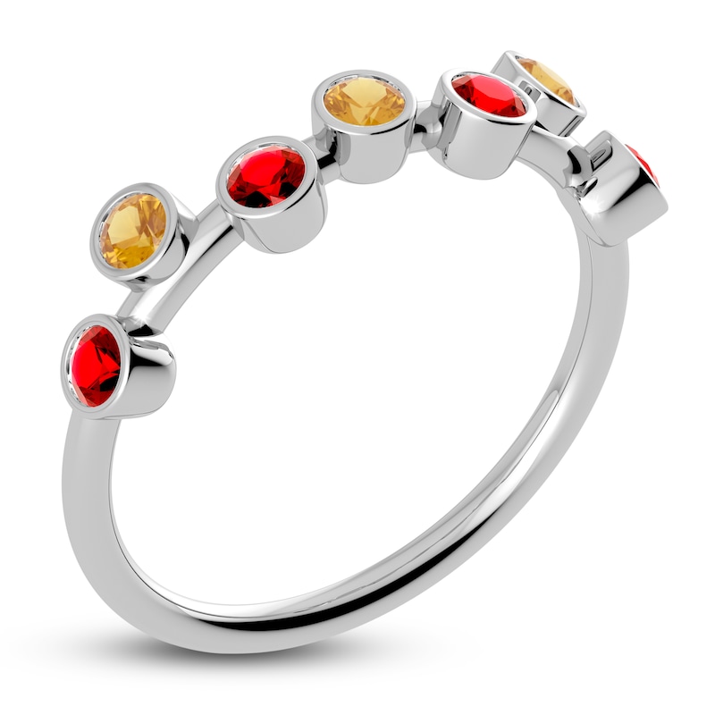 Main Image 2 of Juliette Maison Natural Citrine & Natural Ruby Ring 10K White Gold