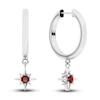 Thumbnail Image 1 of Juliette Maison Natural Garnet Starburst Drop Earrings 10K White Gold