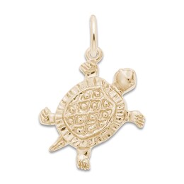 Turtle Charm 14K Yellow Gold