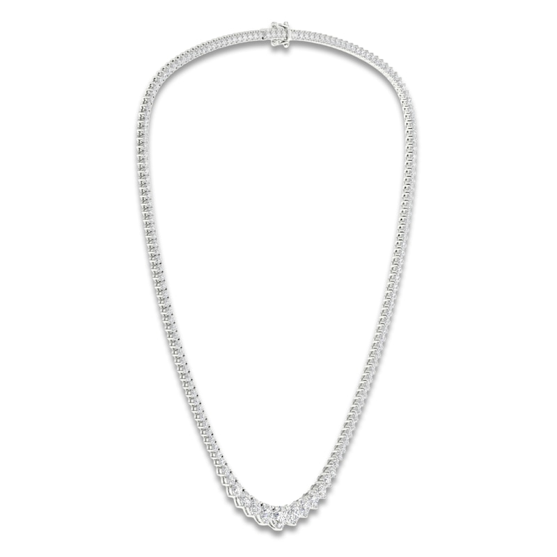 Lab-Created Diamond Tennis Necklace 15 ct tw 14K White Gold