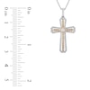 Thumbnail Image 2 of Diamond Cross Pendant Necklace 3/8 ct tw Round 14K Two-Tone Gold 18"
