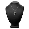 Thumbnail Image 4 of Diamond Cross Pendant Necklace 3/8 ct tw Round 14K Two-Tone Gold 18"