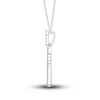 Thumbnail Image 2 of Diamond Cross Pendant Necklace 3/8 ct tw Round 10K White Gold 18"