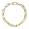 Shy Creation Diamond Paperclip Bracelet 2 ct tw Round 14K Yellow Gold 7" SC55021382V2