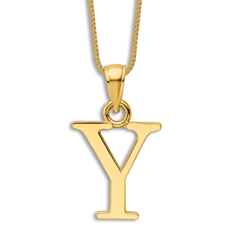Main Image 1 of Initial Y Necklace 14K Yellow Gold 18"