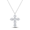 Thumbnail Image 1 of Shy Creation Diamond Cross Pendant Necklace 2-1/8 ct tw Round 14K White Gold 18" SC55021384