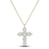 Thumbnail Image 1 of Shy Creation Diamond Cross Pendant Necklace 1 ct tw Round 14K Yellow Gold 18" SC55021388