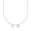 Thumbnail Image 1 of Juliette Maison Diamond Station Name Necklace 1/4 ct tw Round 10K Rose Gold
