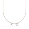 Thumbnail Image 0 of Juliette Maison Diamond Station Name Necklace 1/4 ct tw Round 10K Rose Gold