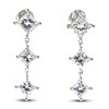 Thumbnail Image 1 of Jared Atelier Diamond Drop Earrings 6 ct tw Princess Platinum