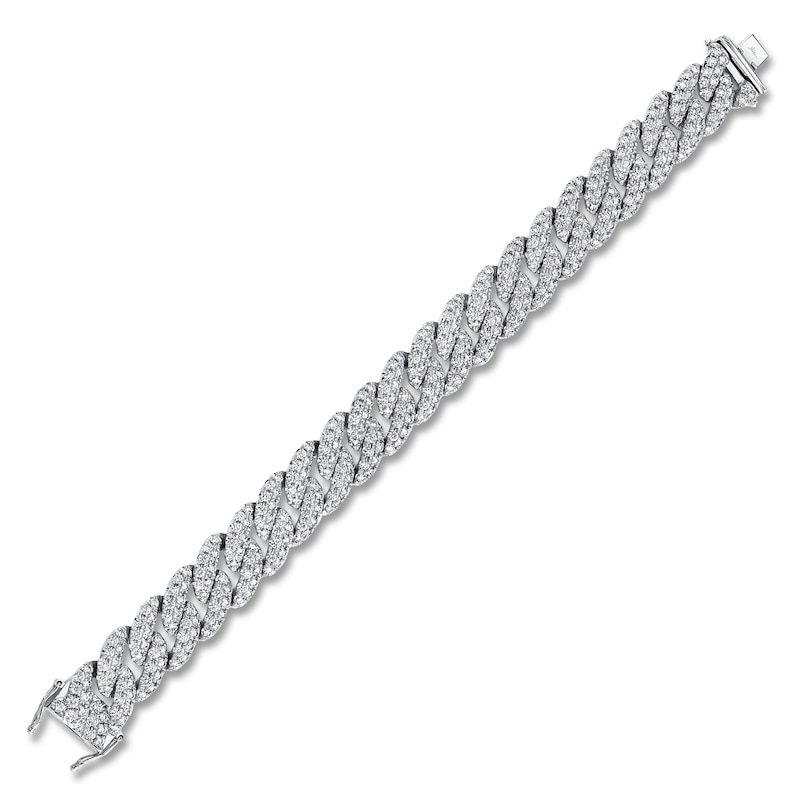 Main Image 1 of Shy Creation Diamond Pavé Curb Link Bracelet 7-7/8 ct tw 14K White Gold 7"