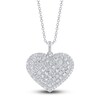 Thumbnail Image 1 of Shy Creation Diamond Heart Pendant Necklace 2-5/8 ct tw Round 14K White Gold 18" SC55023659
