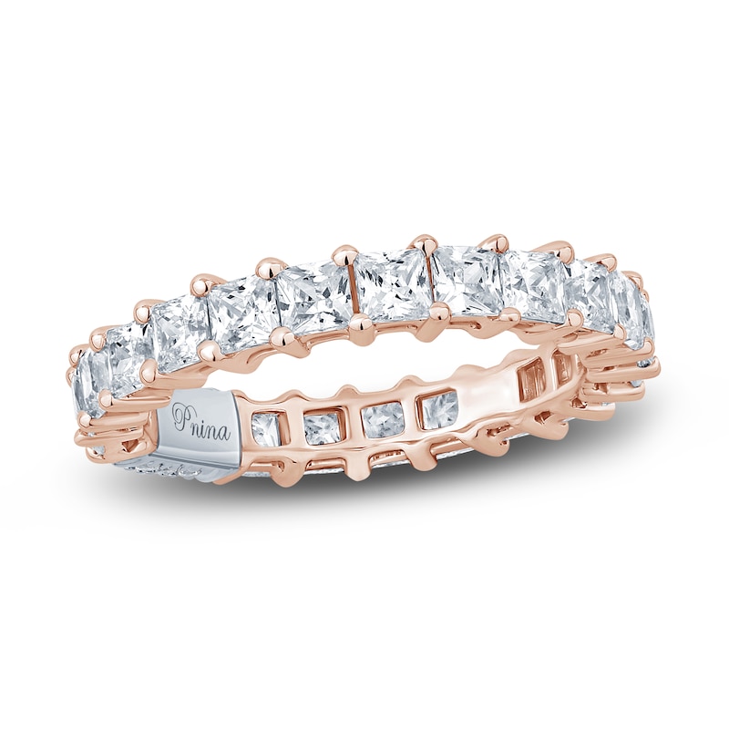 Pnina Tornai Diamond Eternity Ring 2-3/4 ct tw Princess 14K Rose Gold