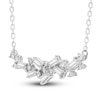 Thumbnail Image 2 of Diamond Necklace 3/8 ct tw Baguette/Round 10K White Gold 18"