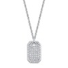Thumbnail Image 1 of Shy Creation Diamond Tag Necklace 7/8 ct tw Round 14K White Gold 18" SC55019872