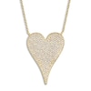 Thumbnail Image 1 of Shy Creation Diamond Heart Necklace 3/4 ct tw Round 14K Yellow Gold 18" SC55002485