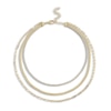 Thumbnail Image 1 of Shy Creation Diamond Triple Chain Necklace 3-1/8 ct tw Round 14K Yellow Gold 17" SC55023197Z17
