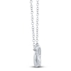 Thumbnail Image 1 of Shy Creation Diamond Circle Necklace 1/20 ct tw Round 14K White Gold 18" SC55009637