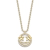 Thumbnail Image 1 of Shy Creation Diamond Emoji Necklace 1/20 ct tw Round 14K Yellow Gold 18" SC55023845