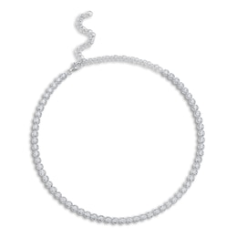 Shy Creation Diamond Tennis Necklace 4-3/4 ct tw Round 14K White Gold 18" SC55024326