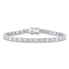 Thumbnail Image 1 of Shy Creation Diamond Tennis Bracelet 2-5/8 ct tw Round/Baguette 14K White Gold 7" SC55024435