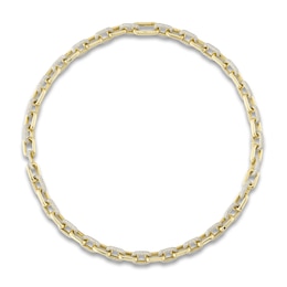 Shy Creation Diamond Necklace 7-1/2 ct tw Round 14K Yellow Gold 15" SC55014094Z15