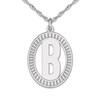 Thumbnail Image 1 of Initial Pendant Necklace Sterling Silver 18"