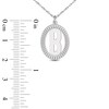 Thumbnail Image 2 of Initial Pendant Necklace Sterling Silver 18"