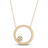 Thumbnail Image 1 of Circle Necklace Diamond Accents 10K Yellow Gold 18"