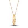 Thumbnail Image 2 of Circle Necklace Diamond Accents 10K Yellow Gold 18"