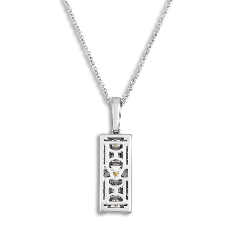 Le Vian Sunny Yellow Diamond Pendant Necklace 3/4 ct tw Round 14K White Gold 19"