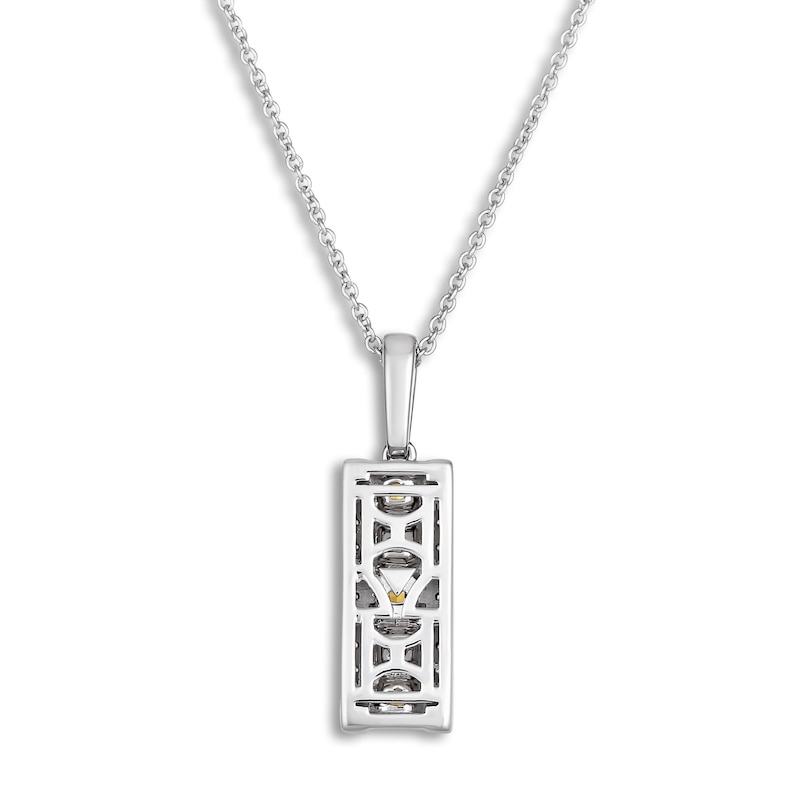 Main Image 3 of Le Vian Sunny Yellow Diamond Pendant Necklace 3/4 ct tw Round 14K White Gold 19"