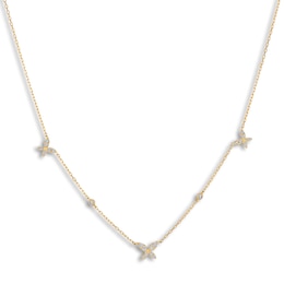 Le Vian Diamond Necklace 1/4 ct tw Round 14K Honey Gold 17"