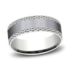Thumbnail Image 1 of Link Wedding Band 14K White Gold/Tantalum 7.0mm