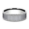 Thumbnail Image 3 of Link Wedding Band 14K White Gold/Tantalum 7.0mm