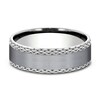 Thumbnail Image 2 of Link Wedding Band 14K White Gold/Tantalum 7.0mm