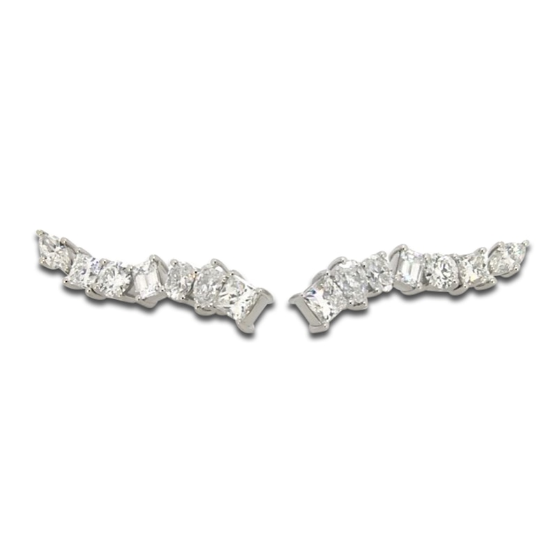 Main Image 1 of Jared Atelier Diamond Climber Earrings 4-5/8 ct tw Round/Marquise/ Princess/Oval/Emerald/Pear Platinum
