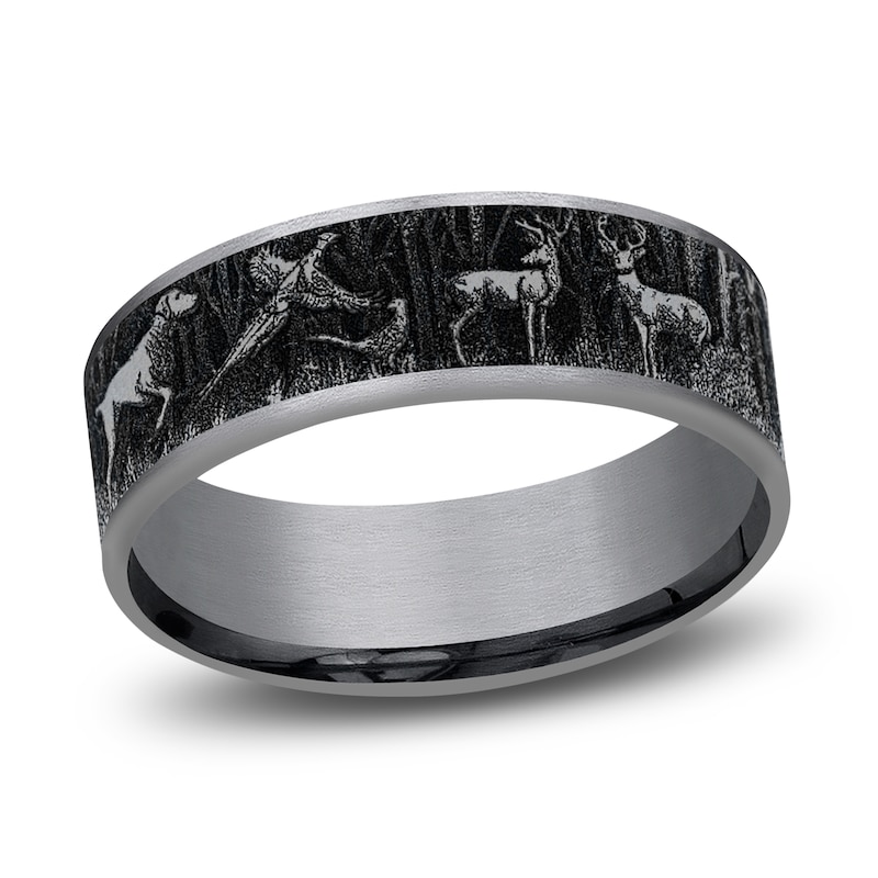 Main Image 1 of Forest Wedding Band Tantalum/Titanium 7.5mm