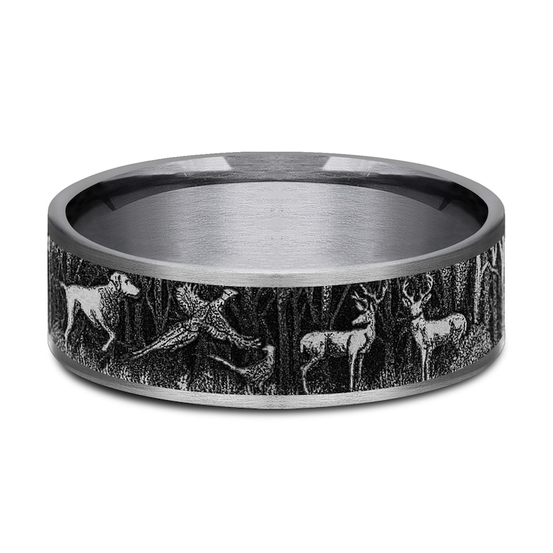 Main Image 3 of Forest Wedding Band Tantalum/Titanium 7.5mm