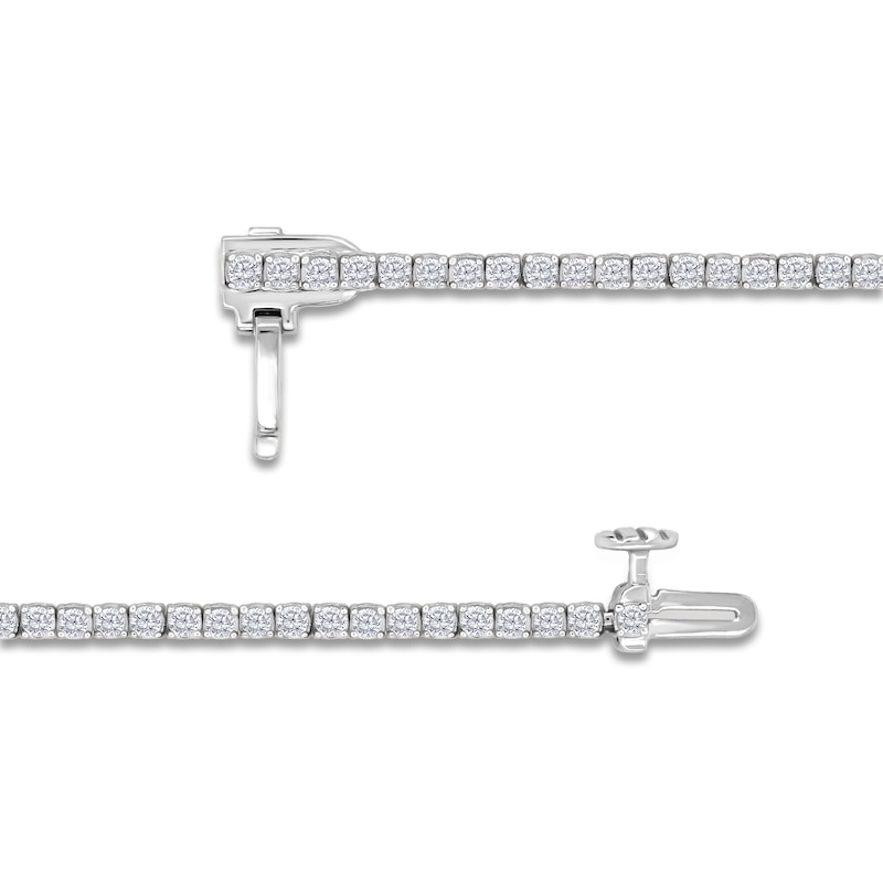 Main Image 2 of Diamond Tennis Necklace 5 ct tw Round 14K White Gold 16.5"