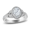 Thumbnail Image 1 of Diamond Engagement Ring 1 ct tw Oval/Round 14K White Gold