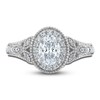 Thumbnail Image 3 of Diamond Engagement Ring 1 ct tw Oval/Round 14K White Gold