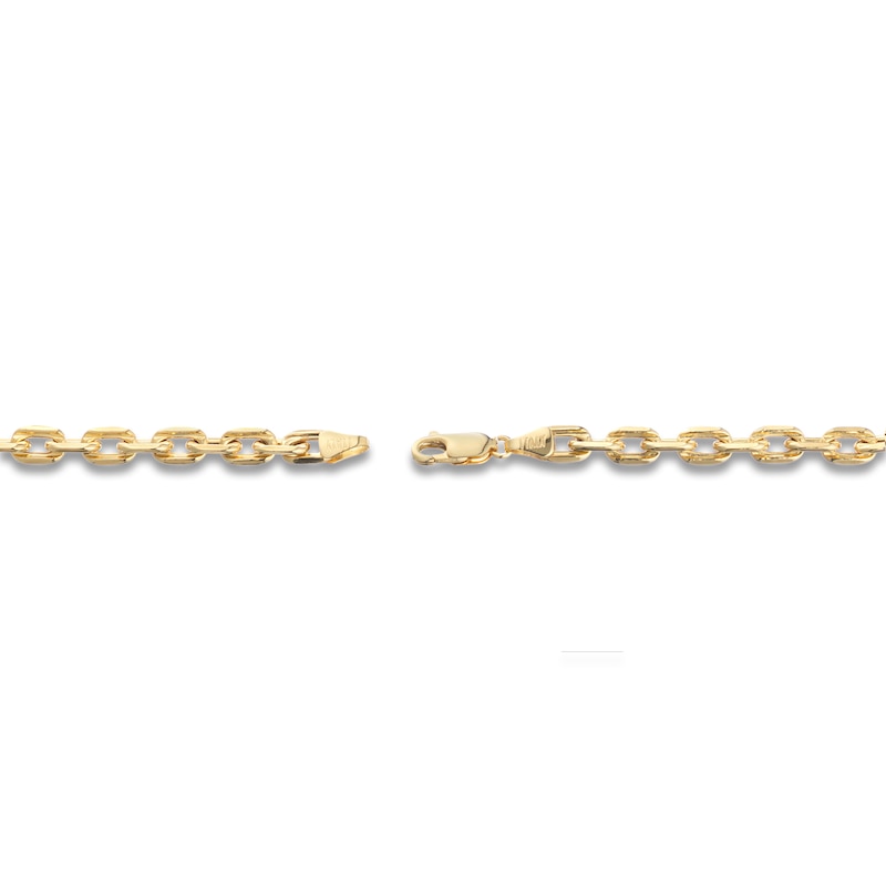 Main Image 2 of LUSSO by Italia D'Oro Men's Hollow Anchor Chain Necklace 14K Yellow Gold 20" 5.1mm