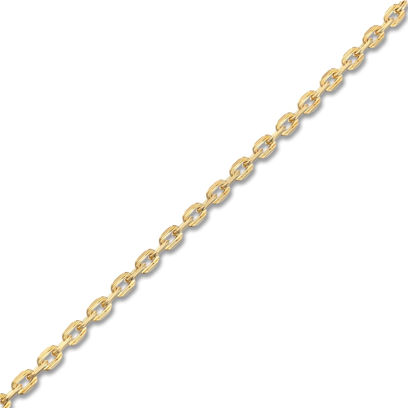 Main Image 3 of LUSSO by Italia D'Oro Men's Hollow Anchor Chain Necklace 14K Yellow Gold 20" 5.1mm
