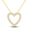 Thumbnail Image 1 of Diamond Heart Necklace 1/2 ct tw Round 14K Yellow Gold 18"