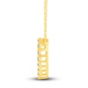 Thumbnail Image 2 of Diamond Heart Necklace 1/2 ct tw Round 14K Yellow Gold 18"