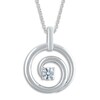 Thumbnail Image 3 of Diamond Spiral Pendant Necklace 1/8 ct tw Round 14K White Gold 18&quot;