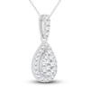 Thumbnail Image 2 of Diamond Necklace 1/4 ct tw Round 14K White Gold 19"