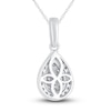 Thumbnail Image 3 of Diamond Necklace 1/4 ct tw Round 14K White Gold 19"