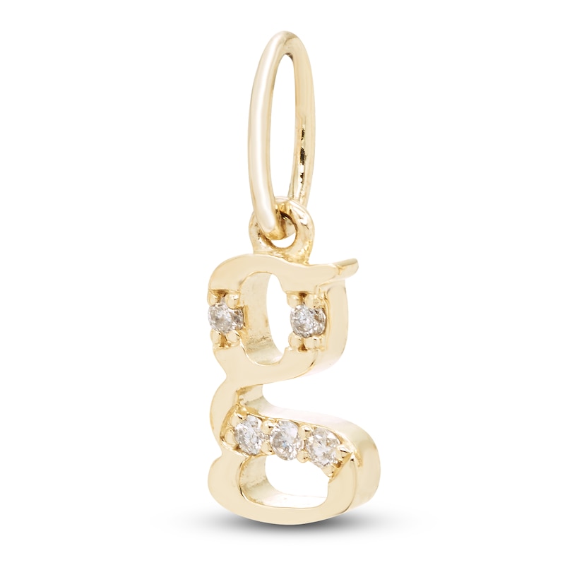 Main Image 2 of Diamond Accent Letter G Charm 10K Yellow Gold